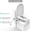 Image for Bidet Attachment for Toilet Unique Dual Retractable Nozzles Badays for Toilets Seat, Non-Electric Self-Cleaning Fresh Water Sprayer, Adjustable Water Pressure Bidets for Existing Toilets