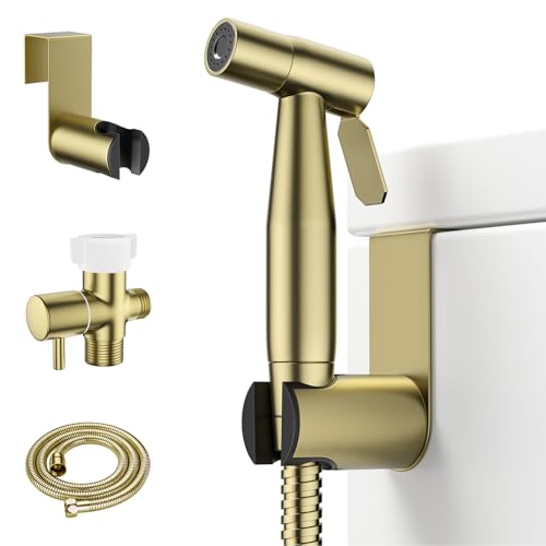 Arofa Arofa Ergonomic Bidet Sprayer (Gold, Straight) | Every Bidet