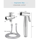 Handheld Bidet Toilet Sprayer Set Premium Brushed Stainless Steel Sprayer for Bidet Attachment Cloth Diaper Sprayer Set,Bathroom Toilet Cleaning