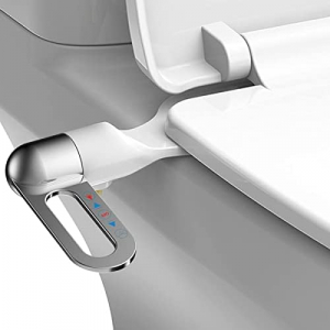 Atalawa Bidet Toilet Seat Attachment Ultra Slim Bidet With Self Cleaning Dual Nozzle Adjustable Water Non Electric Bidet Fresh Water Spray for Sanitary and Feminine Wash