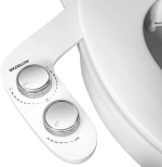 Bidet Attachment for Toilet, Dual Nozzle with Self-Cleaning Bidet Toilet Seat, Non-Electric Ultra-Thin Bidets for Existing Toilets, Rear/Feminine Wash with Adjustable Water Pressure