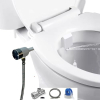 Image for Axiomdeals Toilet Bidet Attachment AT7 Fresh Water Jet Spray - 2 Retract Nozzles 3 Modes (Rear- Feminine - Self Clean)