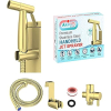 Image for Axiomdeals Fresh Water Premium Brushed Gold Stainless Steel Handheld Bidet Jet Sprayer