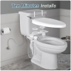 Image for BIGCOW Ultra-Slim Bidet Attachment for Toilet - Dual Nozzle (Frontal & Rear Wash) with Adjustable Cold Water Pressure and Stainless Steel Inlet - Hygienic Solution for Fresh Cleanliness