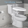 Image for BIGCOW Ultra-Slim Bidet Attachment for Toilet - Dual Nozzle (Frontal & Rear Wash) with Adjustable Cold Water Pressure and Stainless Steel Inlet - Hygienic Solution for Fresh Cleanliness