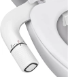 Image for BIGCOW Ultra-Slim Bidet Attachment for Toilet - Dual Nozzle (Frontal & Rear Wash) with Adjustable Cold Water Pressure and Stainless Steel Inlet - Hygienic Solution for Fresh Cleanliness