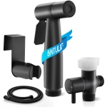 Black Handheld Bidet Sprayer for Toilet, Jet Sprayer for Toilet Muslim Shower, Adjustable Cloth Diap