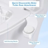 Image for Ultra-Slim Bidet Attachment for toilet - Easy Left Hand Installation, Dual Nozzle (Feminine/Posterior Wash), Adjustable Water Pressure, Non-Electric,White