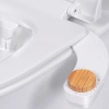 Image for Bidet Toilet Seat Attachment - Self Cleaning Water Sprayer +Adjustable Pressure Nozzle, Easy Install (Classic, White/Bamboo)