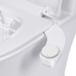 Ultra-Slim Bidet Attachment for toilet - Easy Left Hand Installation, Dual Nozzle (Feminine/Posterior Wash), Adjustable Water Pressure, Non-Electric,White