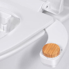 Image for Bidet Toilet Seat Attachment - Self Cleaning Water Sprayer +Adjustable Pressure Nozzle, Easy Install (Classic, White/Bamboo)