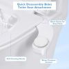 Image for Ultra-Slim Bidet Attachment for toilet - Easy Left Hand Installation, Dual Nozzle (Feminine/Posterior Wash), Adjustable Water Pressure, Non-Electric,White