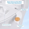 Image for Bidet Toilet Seat Attachment - Self Cleaning Water Sprayer +Adjustable Pressure Nozzle, Easy Install (Classic, White/Bamboo)