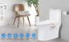 Image for Bidet Toilet Seat Attachment - Self Cleaning Water Sprayer +Adjustable Pressure Nozzle, Easy Install (Classic, White/Bamboo)