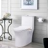 Image for Bidet Toilet Seat Attachment - Self Cleaning Water Sprayer +Adjustable Pressure Nozzle, Easy Install (Classic, White/Bamboo)