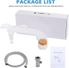 Image for Bidet Toilet Seat Attachment - Self Cleaning Water Sprayer +Adjustable Pressure Nozzle, Easy Install (Classic, White/Bamboo)