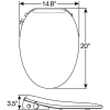 Image for Bemis Haven Elongated Plastic Bidet Toilet Seat White Never Loosens Slow-Close