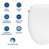 Image for Bemis Haven Elongated Plastic Bidet Toilet Seat White Never Loosens Slow-Close