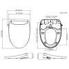 Image for Bemis Haven Elongated Plastic Bidet Toilet Seat White Never Loosens