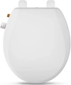 Image for Elongated Bidet Toilet Seat with Quiet-Close, Non-Electric Bidet Toilet Seat with Self Cleaning Dual Nozzles, Fit Elongated Toilet Seat, White Bidet Attachment with Brass inlet