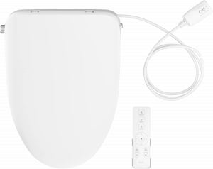 Refresh Premium Elongated Electric Bidet Toilet Seat in White