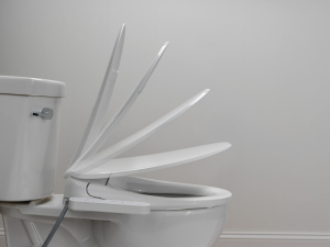 Refresh Standard Elongated Electric Bidet Toilet Seat in White