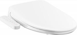 Refresh Standard Elongated Electric Bidet Toilet Seat in White