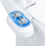 FOOFOO Bidet, Non-Electric Bidet Attachment for Toilet Seat,Self-Cleaning, Dual Nozzle,Adjustable Water Pressure, for any Standard Two-piece Toilet