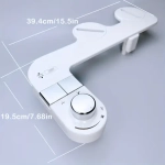 HiCHEON Adjustable Bidet Attachment for Toilet - Dual Nozzles for Front & Rear Wash, Self-Cleaning, Water Pressure Control, Easy Install
