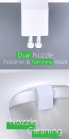 Image for HiCheon Dual Nozzle Bidet Attachment for Toilet Seat, Hot & Cold Water Sprayer, Shattaf, Warm Water Pressure Cleaning, Non-Electric
