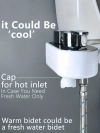 Image for HiCheon Dual Nozzle Bidet Attachment for Toilet Seat, Hot & Cold Water Sprayer, Shattaf, Warm Water Pressure Cleaning, Non-Electric