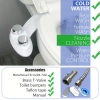 Image for HiCheon Bidet Attachment For Toilet Non-electric Dual Nozzle Cleaning Feminine And Rear Wash Water Pressure Control Sprayer