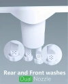Image for 1pc Bidet Attachment For Toilet Dual Nozzle Rear And Feminine Wash Water Pressure Adjust Sprayer