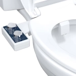 Hibbent Attachable Bidet Non-Electric Bidet with Self-cleaning Dual Nozzle Cold Water - 2703