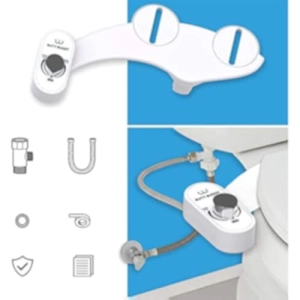 BUTT BUDDY Suite - Smart Bidet Toilet Seat Attachment & Fresh Water Sprayer (Cool & Warm Temperature Control | Dual-Nozzle Cleaning, Adjustable Pressure | Easy Setup, Universal Fit)