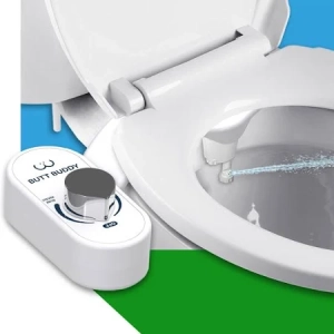 BUTT BUDDY Suite - Smart Bidet Toilet Seat Attachment & Fresh Water Sprayer (Cool & Warm Temperature Control | Dual-Nozzle Cleaning, Adjustable Pressure | Easy Setup, Universal Fit)