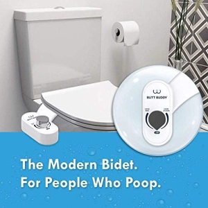 BUTT BUDDY Suite - Smart Bidet Toilet Seat Attachment & Fresh Water Sprayer (Cool & Warm Temperature Control | Dual-Nozzle Cleaning, Adjustable Pressure | Easy Setup, Universal Fit)
