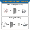 Image for Chrome Handheld Bidet Sprayer for Toilet, Magnetic Jet Spray for Toilet with 2 Modes, Wall Mount Adjustable Water Pressure Hand Bidet