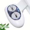 Image for Easy-Install Non-Electric Bidet Attachment for Toilet - Dual Nozzle, Adjustable Pressure Control, Self-Cleaning Water Sprayer for Front & Rear Wash