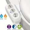 Image for Toilet Seat Bidet With Self Cleaning Dual Nozzle, Hot And Cold Water Spray - Non-Electric Mechanical Bidet Toilet Attachment For Rear Or Female Washing Sanitizing - For All Adults - Suitable for Bathroom Hygiene - Perfect Gift for Family & Friends
