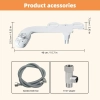 Image for Minimalist Design, Sleek White Non-Electric Bidet Attachment for Easy Toilet Upgrade - Dual Self-Cleaning Nozzles (Feminine & Posterior Wash), Adjustable Water Pressure, Ultra-Slim Design, Easy Installation with Premium Brass T-Adapter & Stainless Steel H