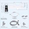 Image for Contemporary Mechanical Bidet Toilet Seat with Self-Cleaning Dual Nozzle, Water-Pressure-Control, Hot and Cold Water Spray, US G7/8 Nozzle, Non-Electric Sanitizing Wash Attachment for Rear