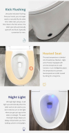 Image for Electric Bidet Toilet Seat With Remote, Elongate