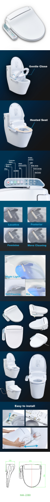 Image for Intelligent Toilet Seat Bathroom Design Prodigy Smart Home Toilet Lid MA-KB2200