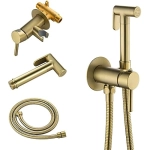 Bidet Sprayer for Toilet, Stainless Steel Handheld Sprayer Attachment with hose for Feminine Wash, Baby Diaper Cloth Washer and Shower Sprayer for Pet, Wall or Toilet Mount