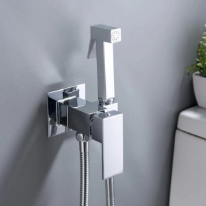 Handheld Bidet Sprayer for Toilet, Brass Baby Cloth Diaper Sprayer Kit with Hose Brass Valve