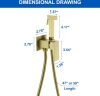 Image for Handheld Bidet Sprayer for Toilet, Brass Baby Cloth Diaper Sprayer Kit with Hose Brass Valve