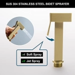 Handheld Bidet Sprayer for Toilet, Brass Baby Cloth Diaper Sprayer Kit with Hose Brass Valve