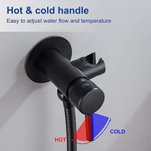 Bidet Sprayer for Toilet, Stainless Steel Handheld Sprayer Attachment with hose for Feminine Wash, Baby Diaper Cloth Washer and Shower Sprayer for Pet, Wall or Toilet Mount