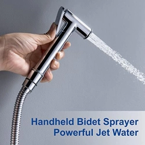 Bidet Sprayer for Toilet, Stainless Steel Handheld Sprayer Attachment with hose for Feminine Wash, Baby Diaper Cloth Washer and Shower Sprayer for Pet, Wall or Toilet Mount
